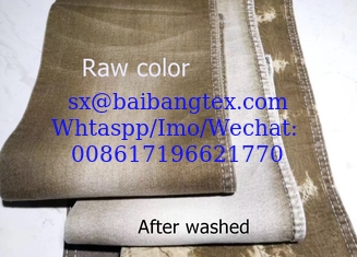 China Colorful denim fabric Tencel cotton 9OZ color wash-free denim supplier